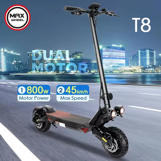 Maxwheel T8 Custom Self Balancing Moped Skateboard Dual Motor China Portable 2 Wheel E Beach All Terrain Mobility Stunt Electric Adult Fast off Road Scooter 
