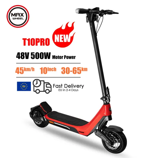 EU Warehouse Max Wheel 48V Powerful 1000W Motor 10inch off Road E Adult Folding Mobility Kick Electric Scooter with CE Abe En17128 