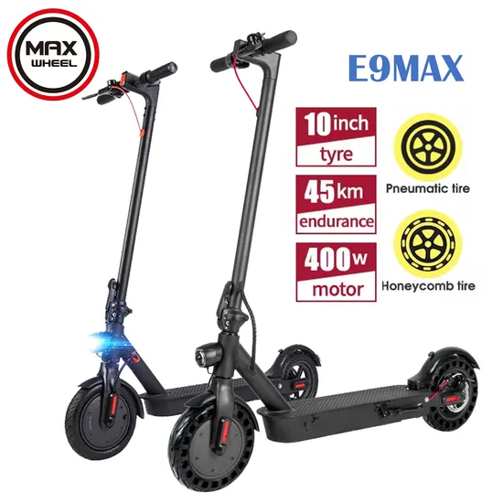 E9max 10inch Electric Stunt Kick Big Wheels Moped 36V 12ah Lithium Battery Fast Adult Powerful Mini Folding Mobility Ride on E Scooter Electrico PARA Adulto 